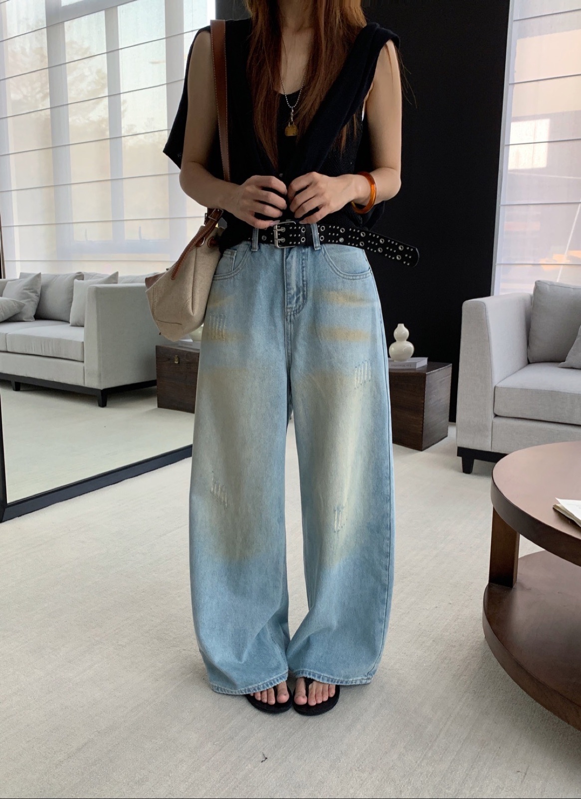 POUR 13533 Vintage Wide-Leg Jean wholesale denim view 1 of 3