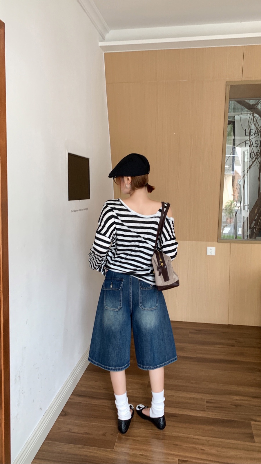 TOPLAINS 32196 Two-in-One Denim Skort wholesale denim view 1 of 3